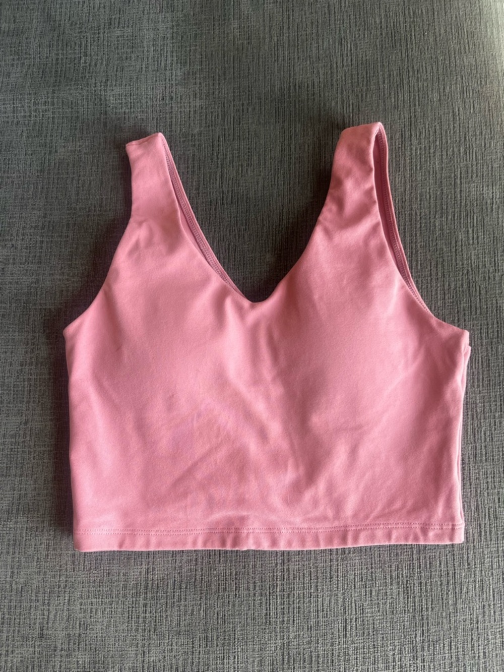 Amazon Pink V-Neck Crop Tank Top